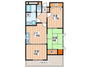 ヒルズシティ寝屋川の物件間取画像